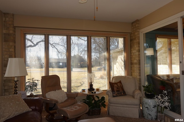 sunroom with a wealth of natural light