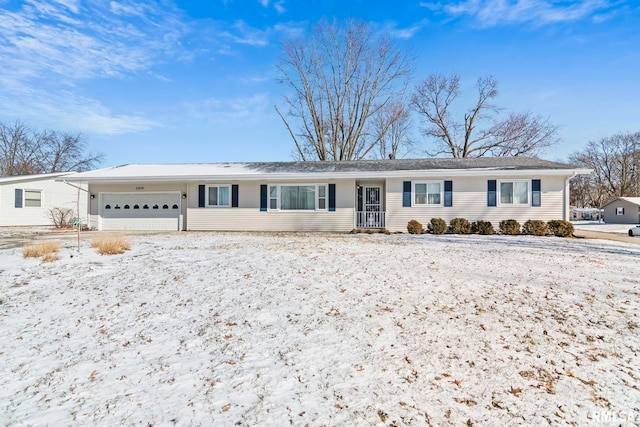 ranch-style home with a garage