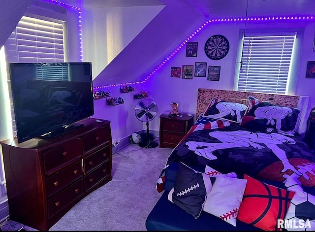 view of carpeted bedroom