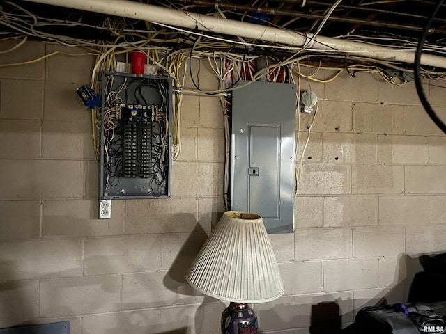 utility room featuring electric panel