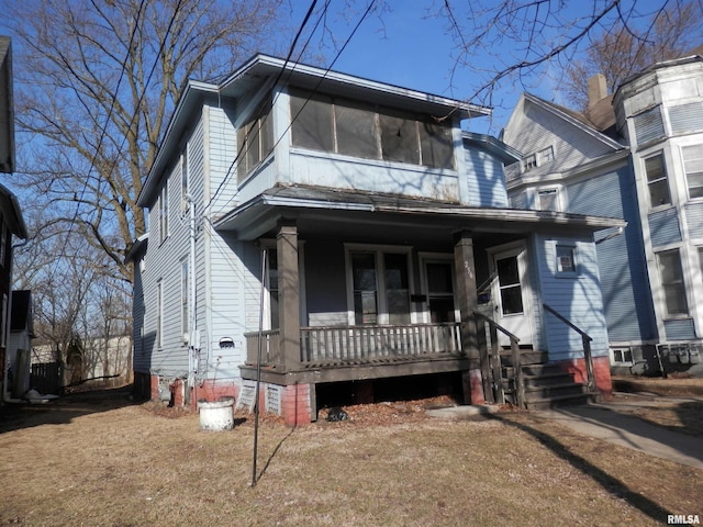 view of front of home featuring a porch