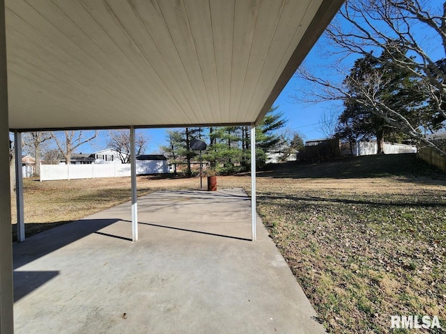 view of patio / terrace with a fenced backyard