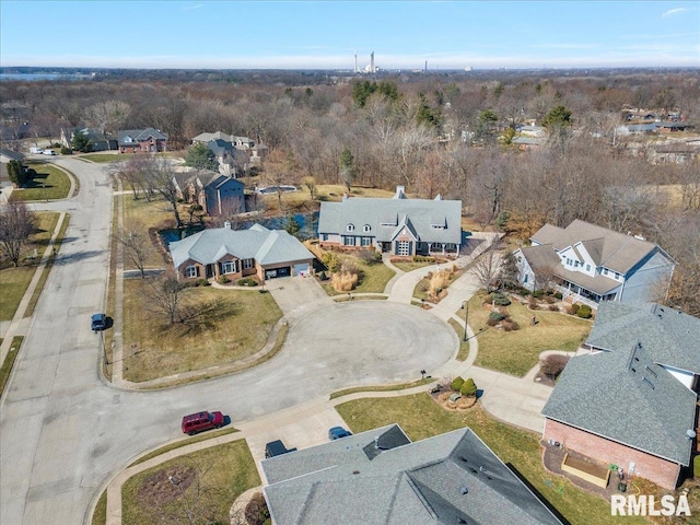 drone / aerial view featuring a residential view