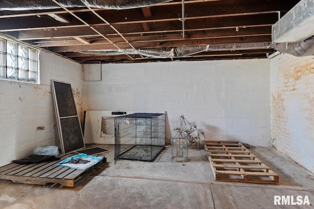 view of basement