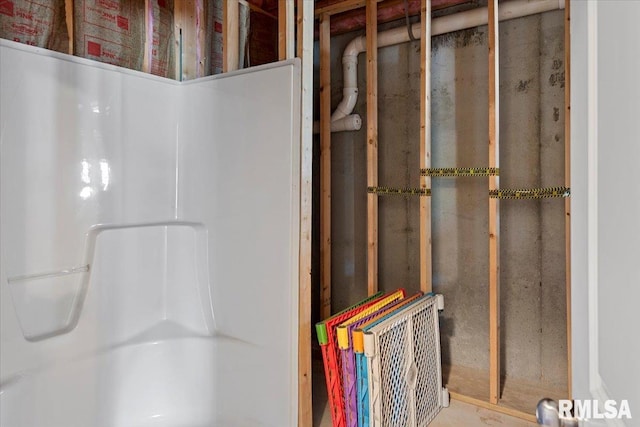 bathroom featuring water heater