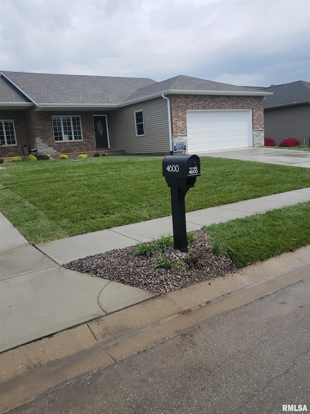 4602 Castle Pines Dr, Springfield, IL 62711 - single story home featuring brick siding, an attached garage, and concrete driveway