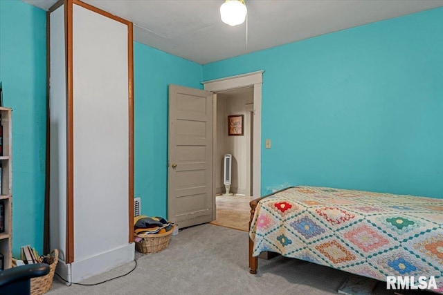 view of carpeted bedroom