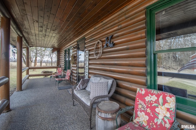 view of patio / terrace with a porch