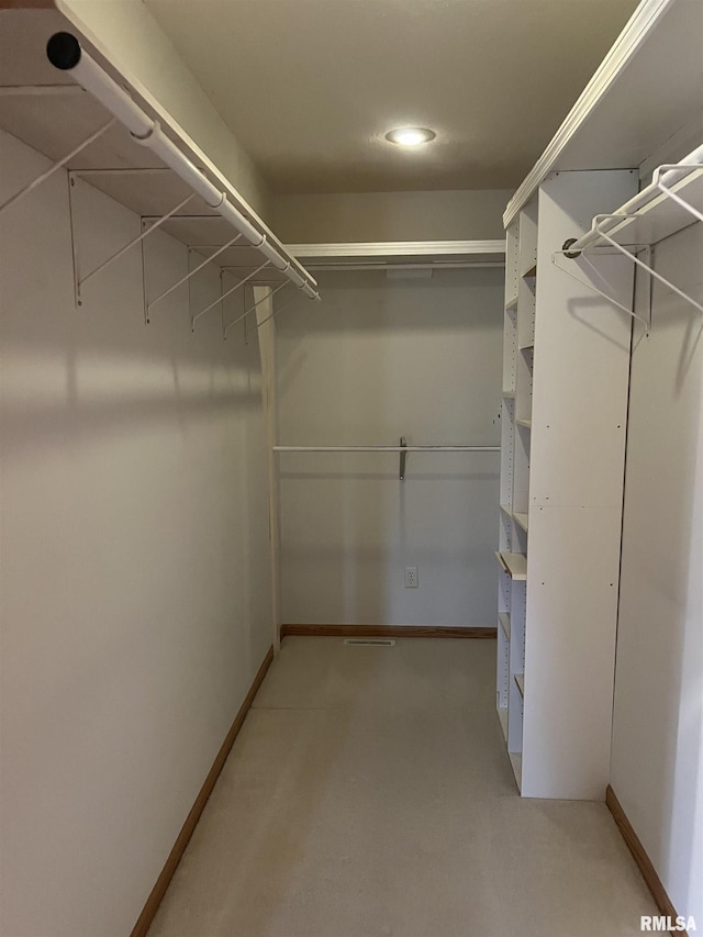 view of walk in closet
