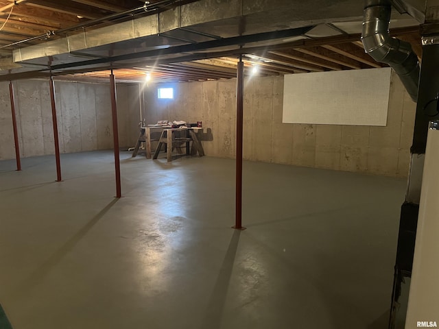 view of basement