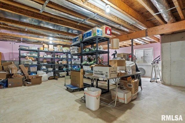 view of storage room