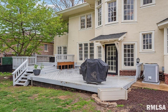deck featuring area for grilling