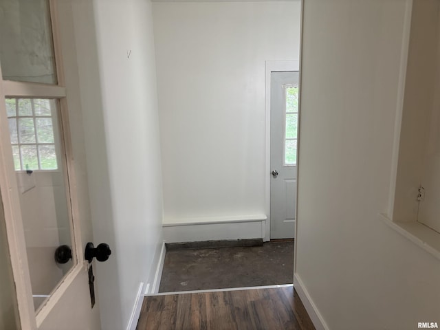 hallway with baseboards