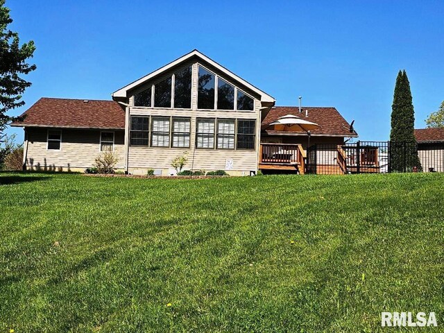 exterior space with a yard