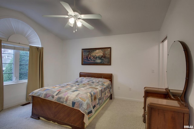 812 N 49th St, Quincy, IL 62305 - bedroom with baseboards, ceiling fan, and light colored carpet