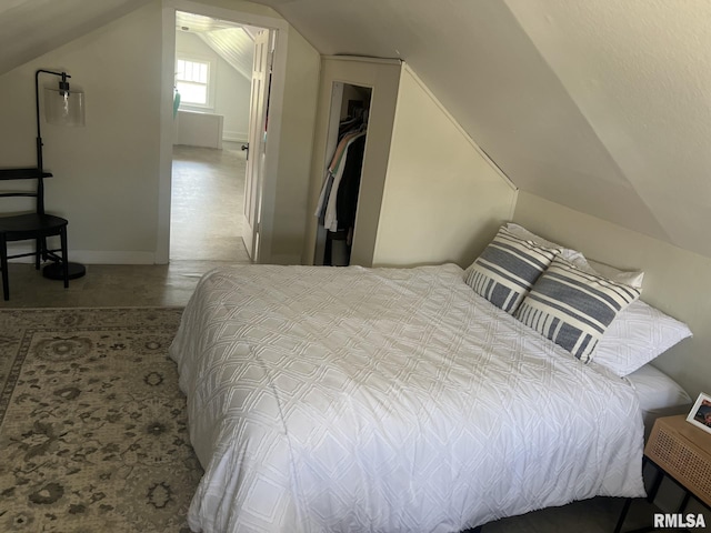 1037 Brown Ave, Galesburg, IL 61401 - bedroom featuring baseboards and lofted ceiling
