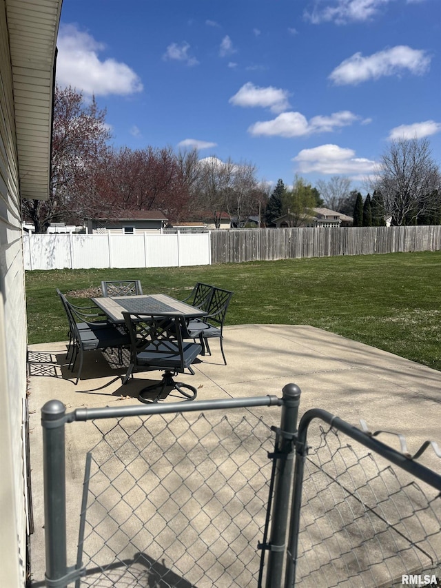 1037 Brown Ave, Galesburg, IL 61401 - view of patio featuring outdoor dining area and fence private yard