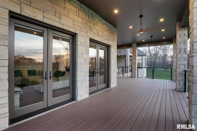 2300 Greenspointe Cir, Quincy, IL 62301 - deck with french doors
