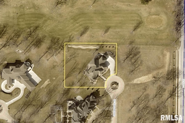 2300 Greenspointe Cir, Quincy, IL 62301 - aerial view of property's location featuring property parcel outlined