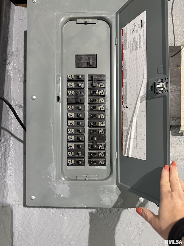 utility room with electric panel
