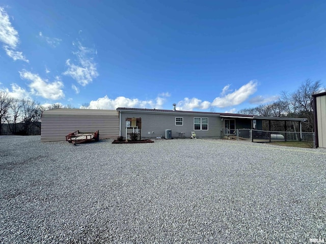 24 Davis Rd, Cave In Rock, IL 62919 - rear view of house featuring central AC