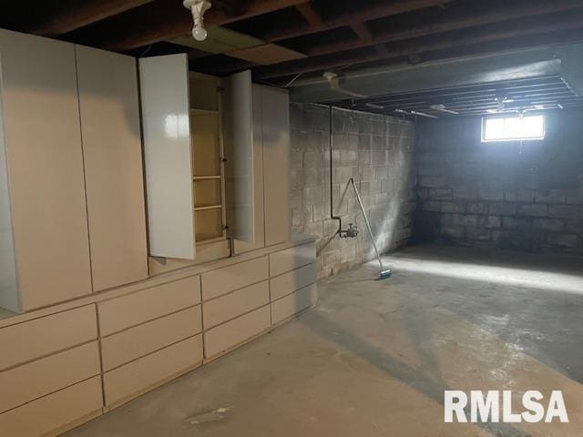 view of basement