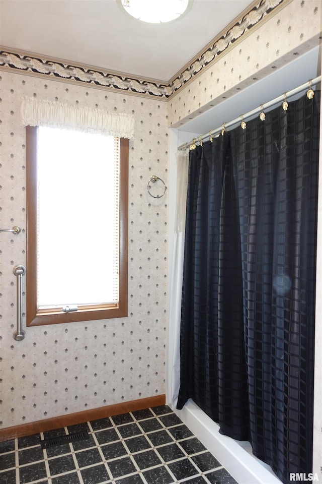 50 Hackberry Cir, Galesburg, IL 61401 - spare room featuring wallpapered walls and baseboards