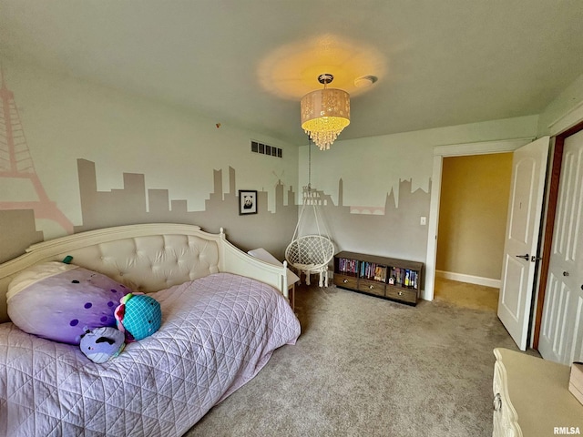 3096 Whitehaven Cir, Galesburg, IL 61401 - bedroom with visible vents and carpet