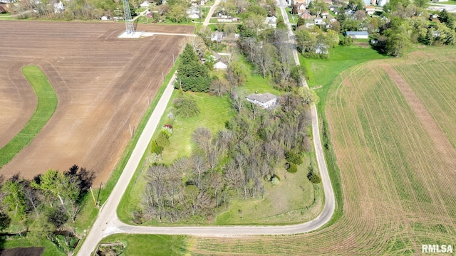 aerial view featuring a rural view