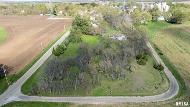 aerial view with a rural view