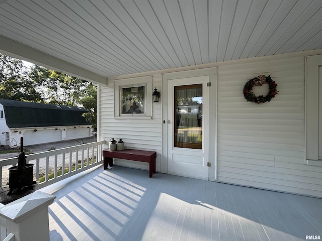 323 E Cortland St, Avon, IL 61415 - view of patio / terrace featuring covered porch