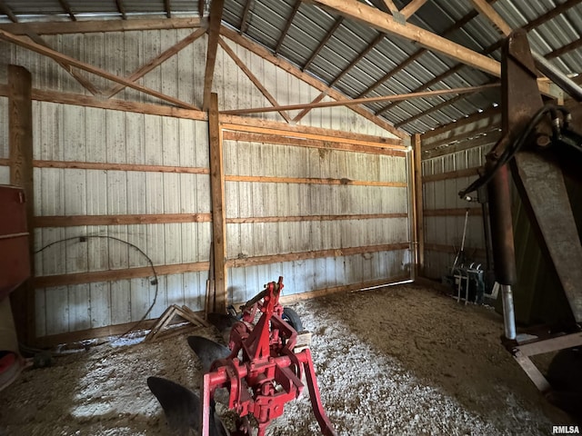 323 E Cortland St, Avon, IL 61415 - garage featuring metal wall