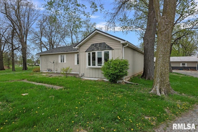 exterior space with a lawn