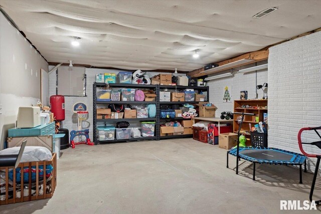 storage room with visible vents