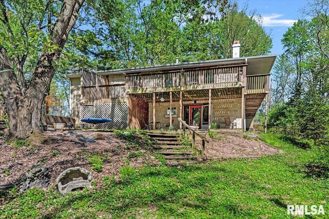 view of outdoor structure with stairs