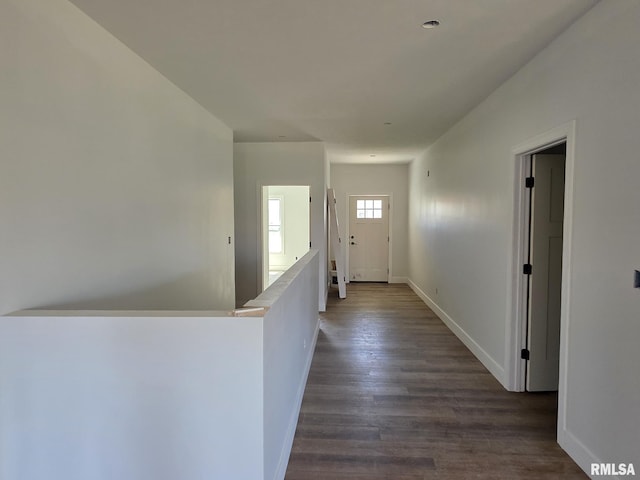 4621 Eugene Ct, Springfield, IL 62711 - hallway featuring baseboards and dark wood-style flooring
