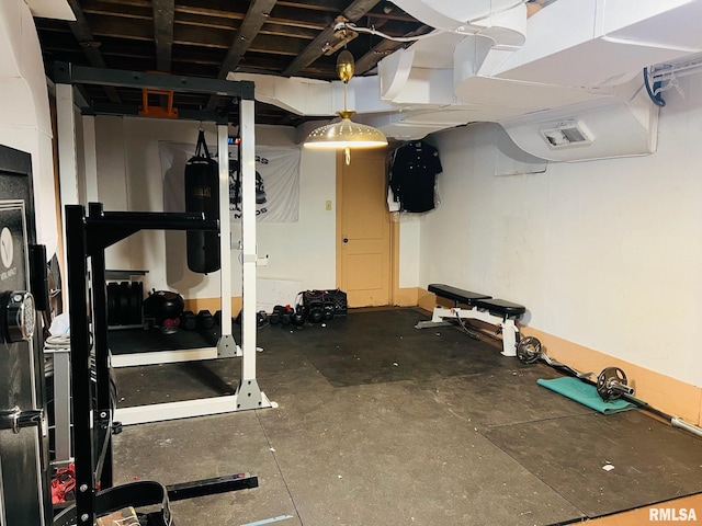 view of workout room