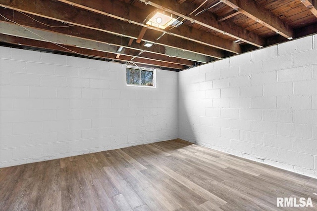 below grade area with wood finished floors