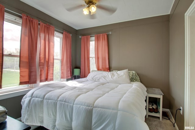 344 S State Rd, Mendon, IL 62351 - carpeted bedroom with ceiling fan