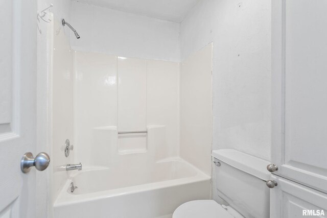 full bathroom with toilet and shower / bathing tub combination