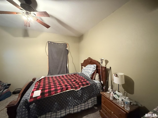 203 N 5th St, Oquawka, IL 61469 - carpeted bedroom with ceiling fan