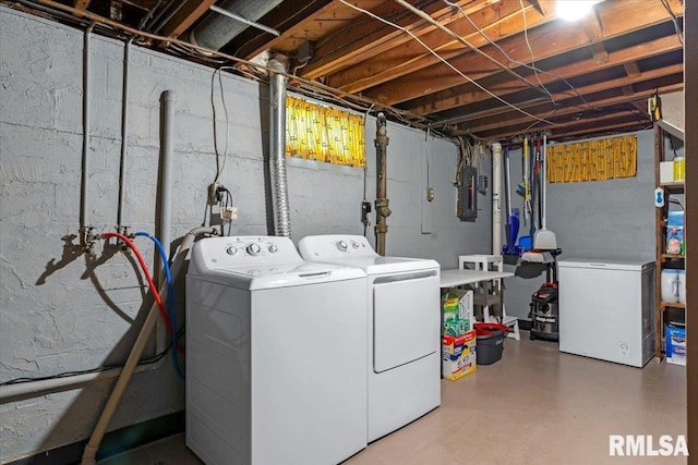 laundry area with washer and dryer and laundry area