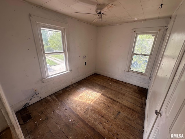 705 Olive St, Galesburg, IL 61401 - empty room featuring hardwood / wood-style floors and a ceiling fan