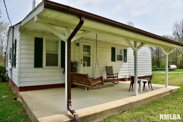 22 Roundhouse Rd, Herod, IL 62947 - back of house featuring a lawn and a patio area