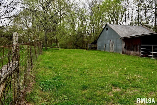 22 Roundhouse Rd, Herod, IL 62947 - view of yard featuring fence and an outbuilding