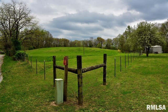 22 Roundhouse Rd, Herod, IL 62947 - view of yard with a rural view and fence