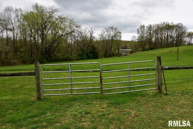 22 Roundhouse Rd, Herod, IL 62947 - view of gate with a yard, a rural view, and fence