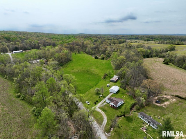 22 Roundhouse Rd, Herod, IL 62947 - aerial view with a wooded view and a rural view