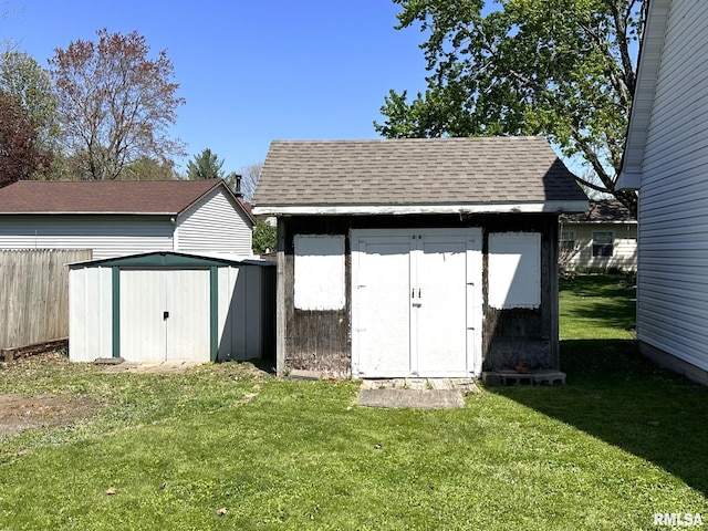view of shed