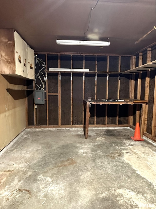 garage featuring electric panel